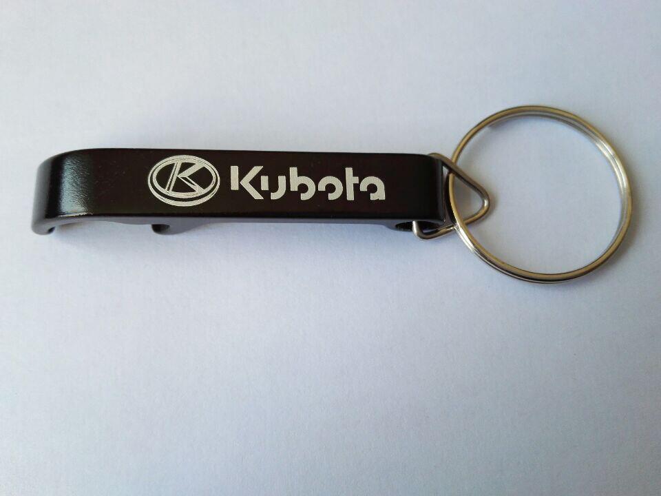 Flaschenöffner aus Aluminium mit Schlüsselring und Logodruck image