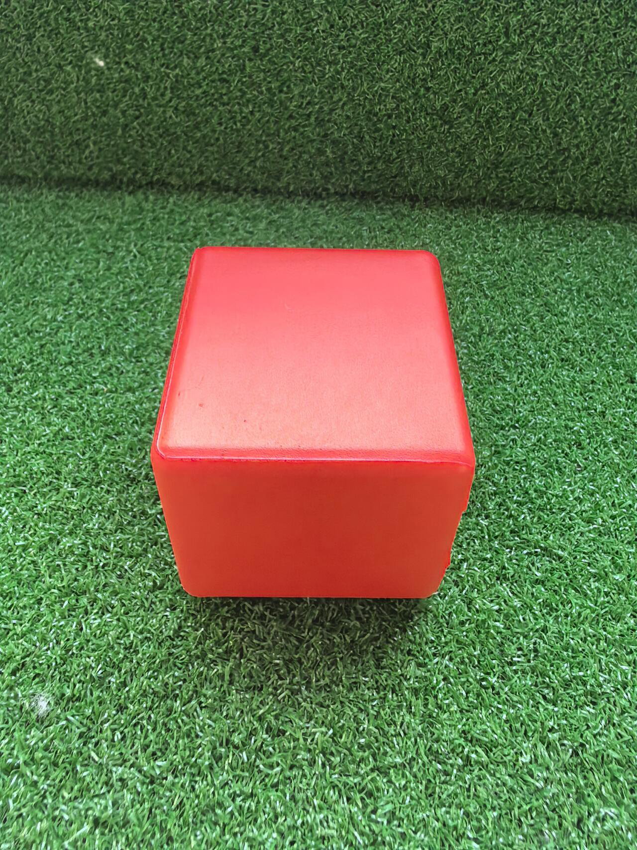 Roter PU-Schaum-Würfel, unbedruckt