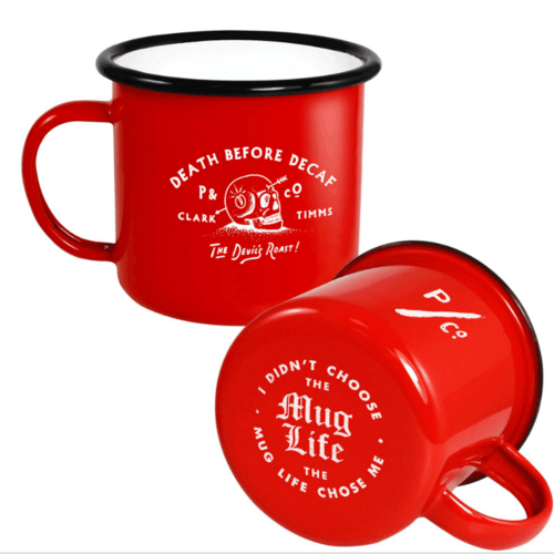 Enamel mugs
